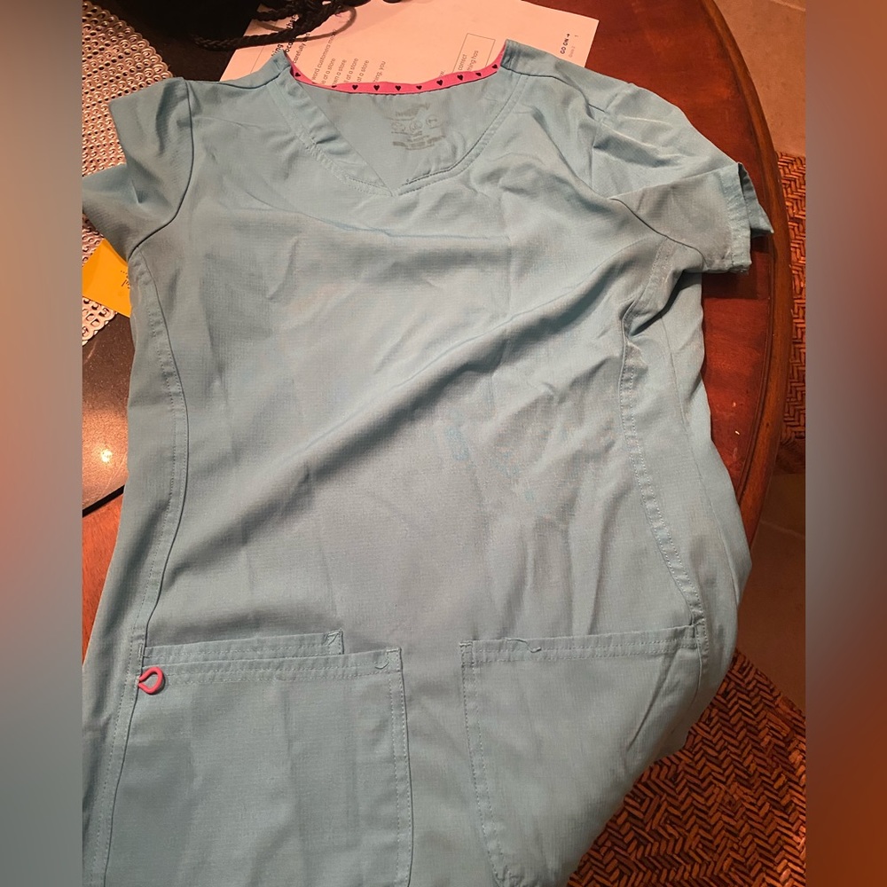 Blue medical scrub set